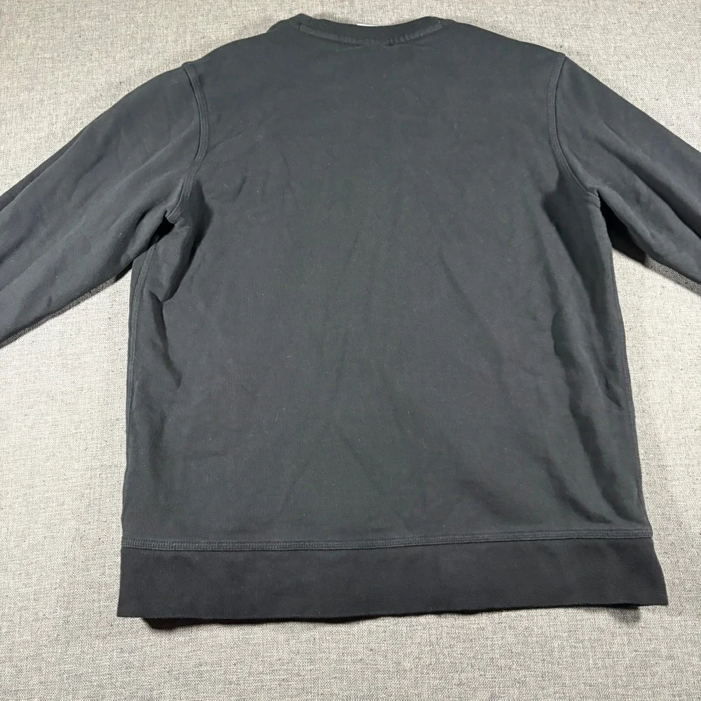 Nike Sweatshirt Mens Large Black Crewneck Swoosh Logo Fleece‎ Pullover